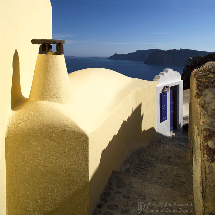 Yellow Chimney above Thira